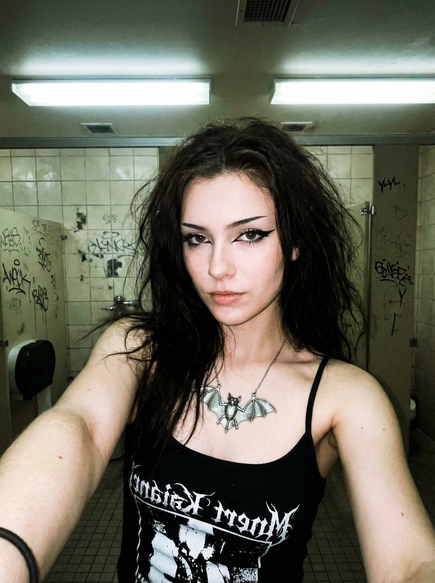 Y2K Grunge Bathroom Selfie Prompt 1