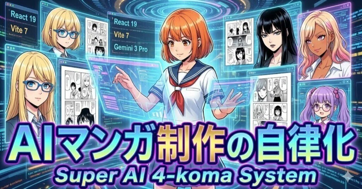 Autonomous AI 4-Panel Manga Generation System Prompt 2