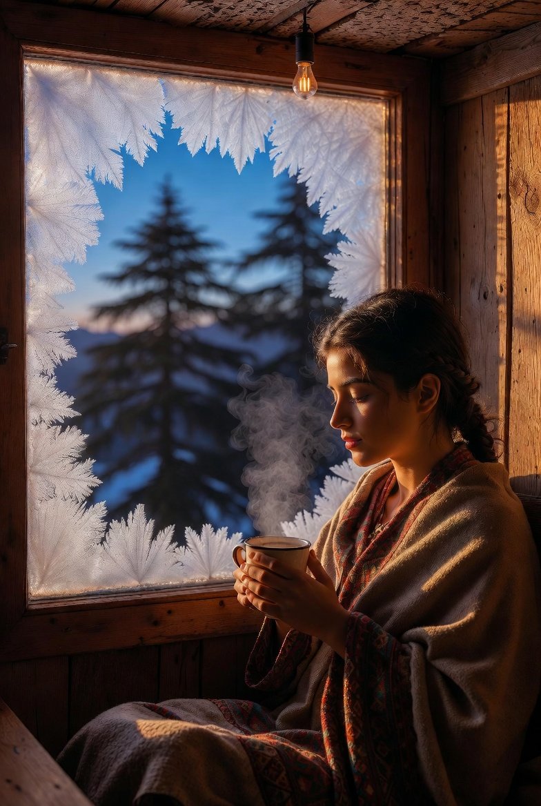 Cozy Winter Cafe Scene in Shimla (Duplicate) 2