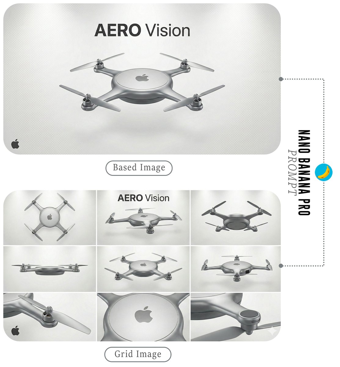 Futuristic Branded Drone Product Poster 1