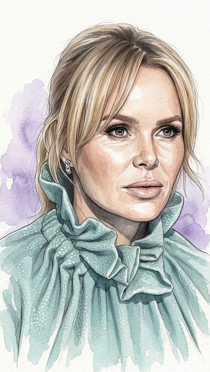 Editorial Watercolor Portrait Illustration 1