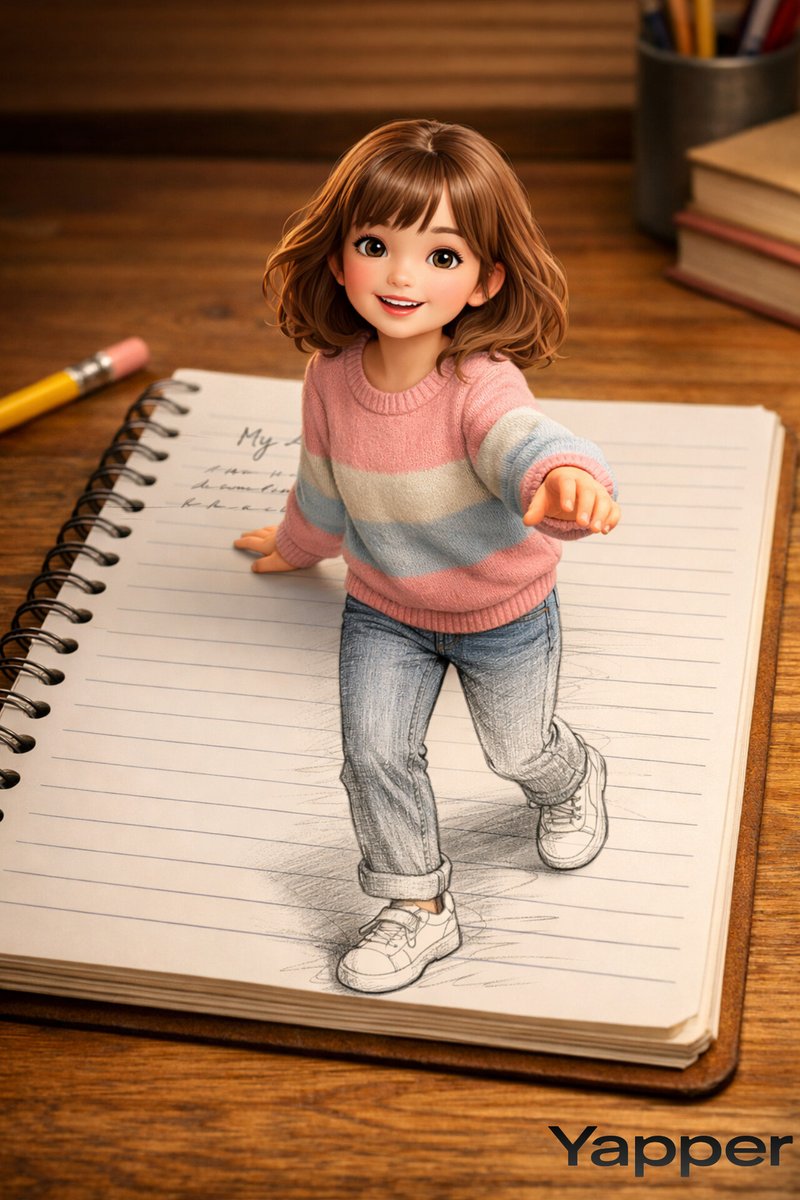 Creative 3D Illusion Artwork of a Boy Stepping Out of a Notebook 4