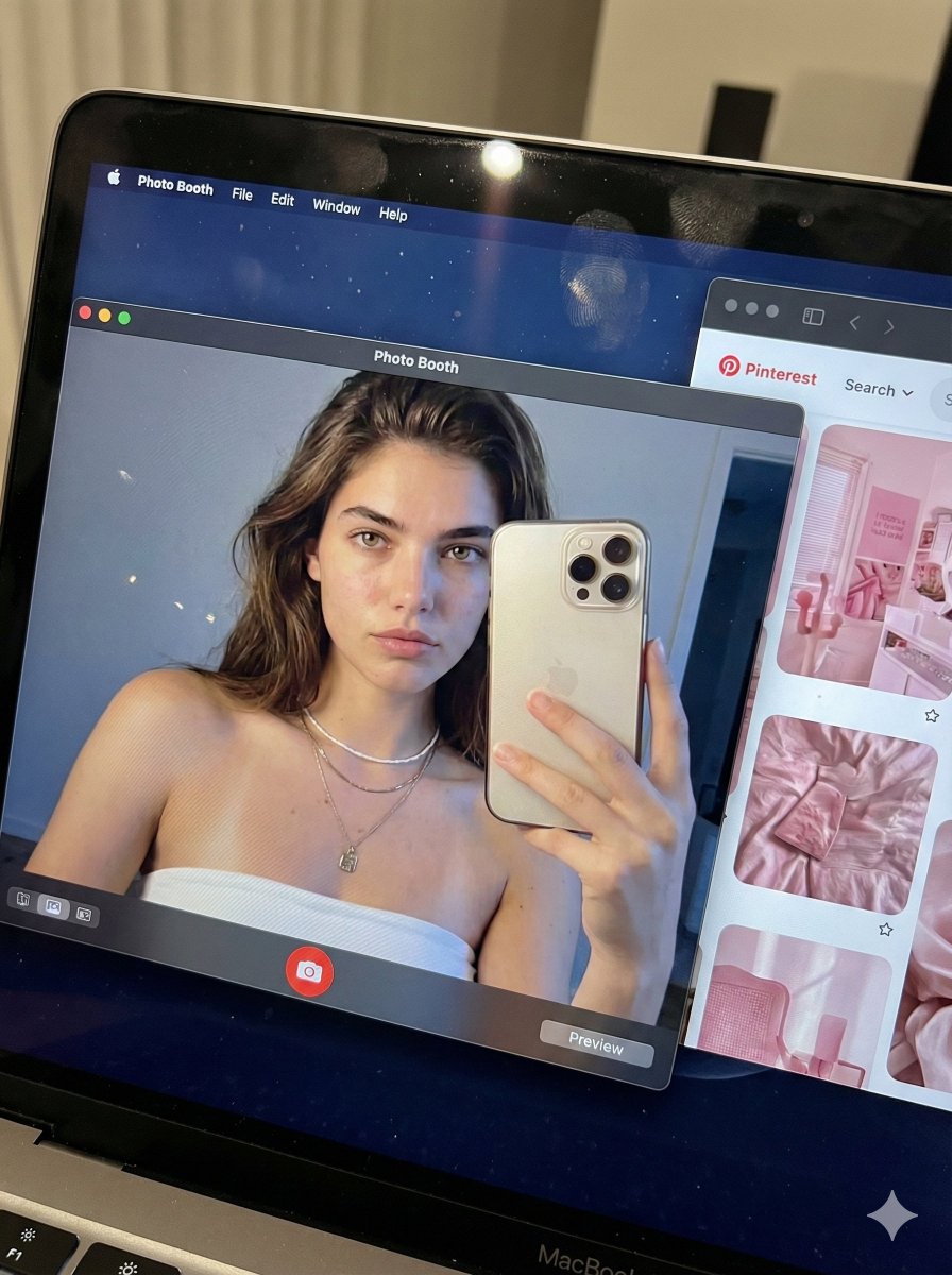 Hyper-realistic MacBook screen simulation prompt 1