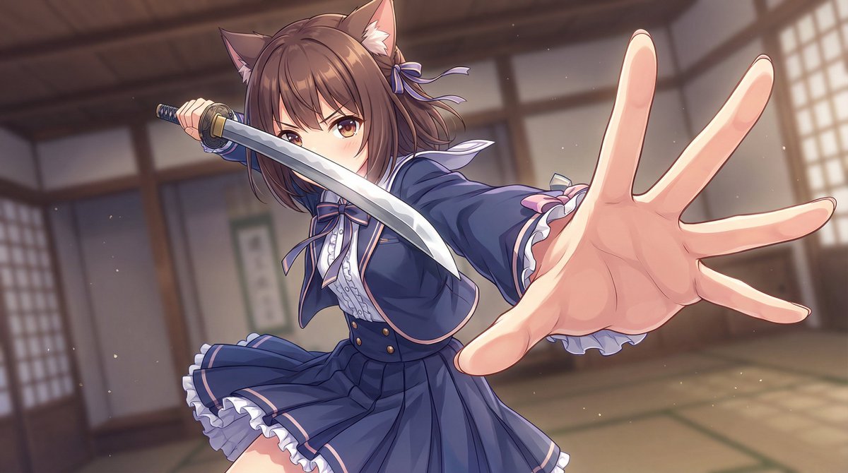 Dynamic Wide-Angle Action Pose Prompt (Gatotsu Style) 3