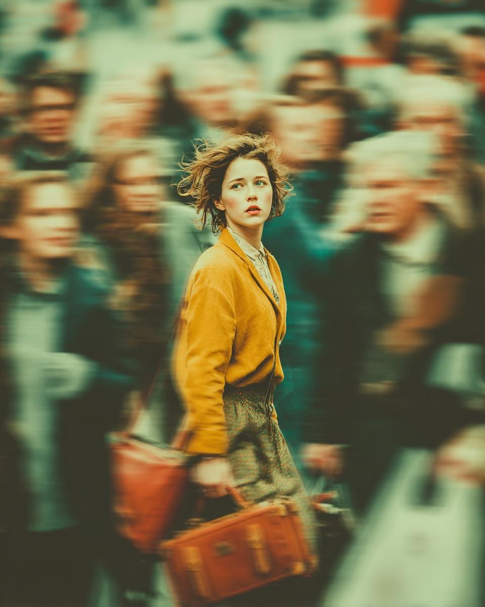 Cinematic Emotional Portrait with Motion Blur 1
