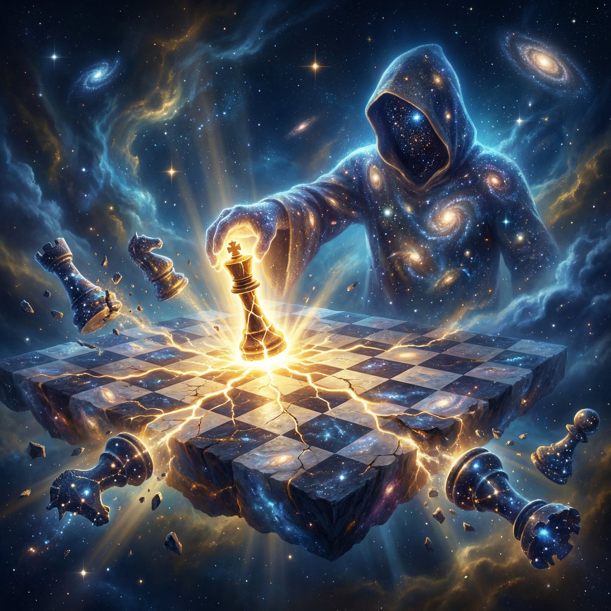 Cosmic Chessboard Checkmate Scene 1