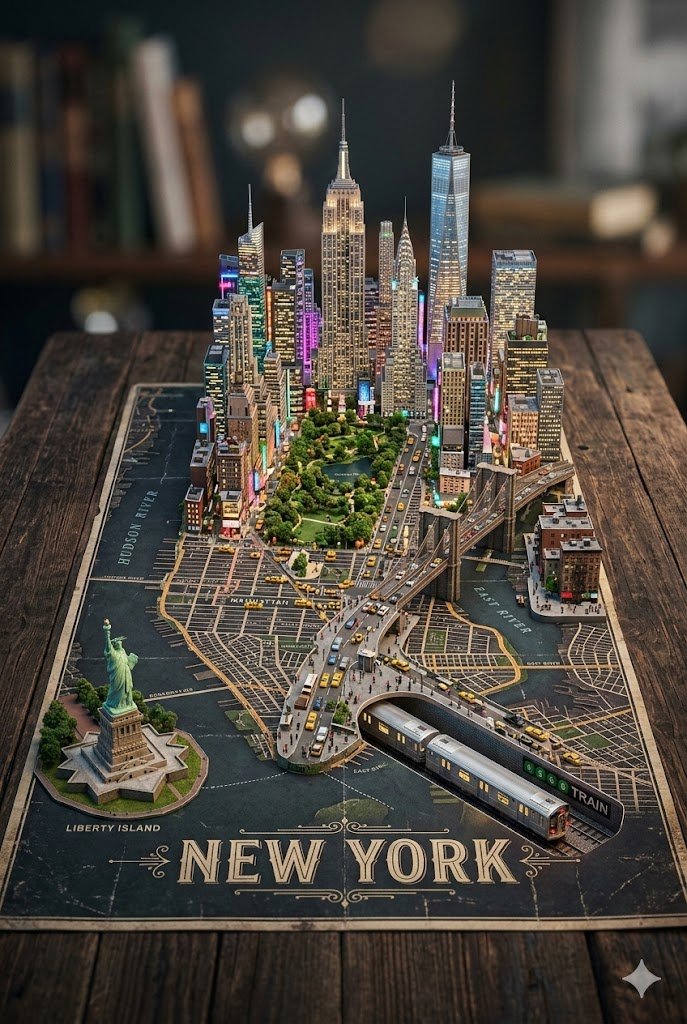 3D Miniature New York City Diorama 1