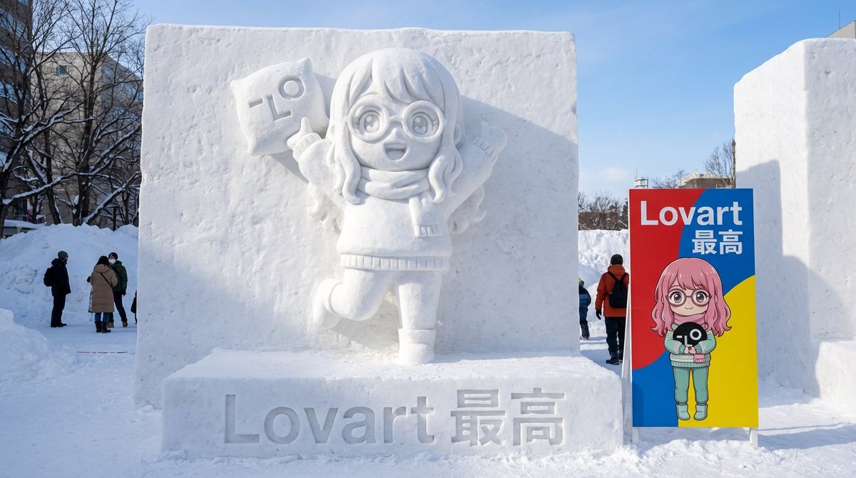 Realistic Character Snow Sculpture Generation 1