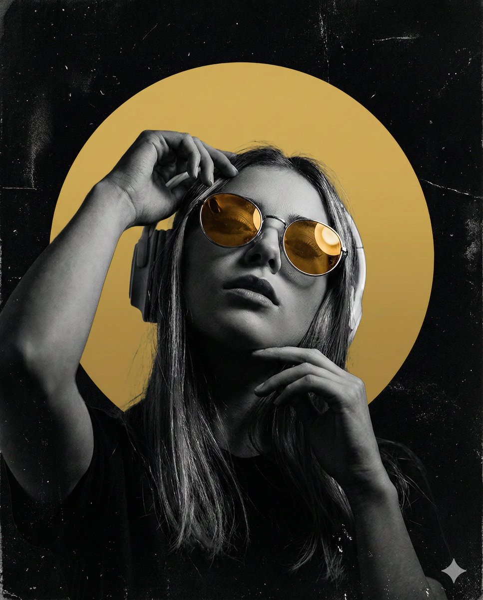 Dark, High-Contrast Poster Design Prompt with Amber Lenses 1