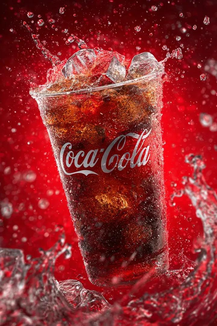 Coca Cola Product Photography with Splashes 1