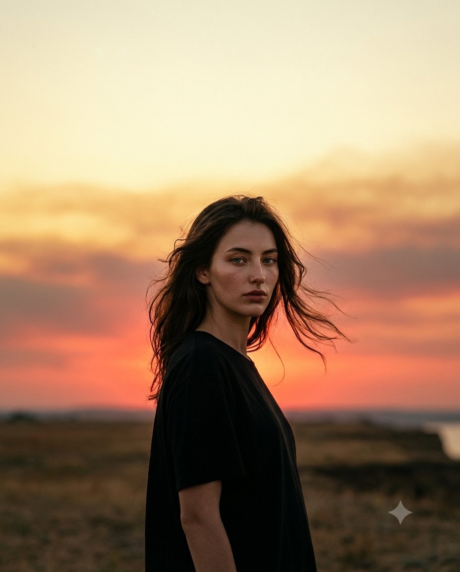 Cinematic Sunset Fashion Portrait 1