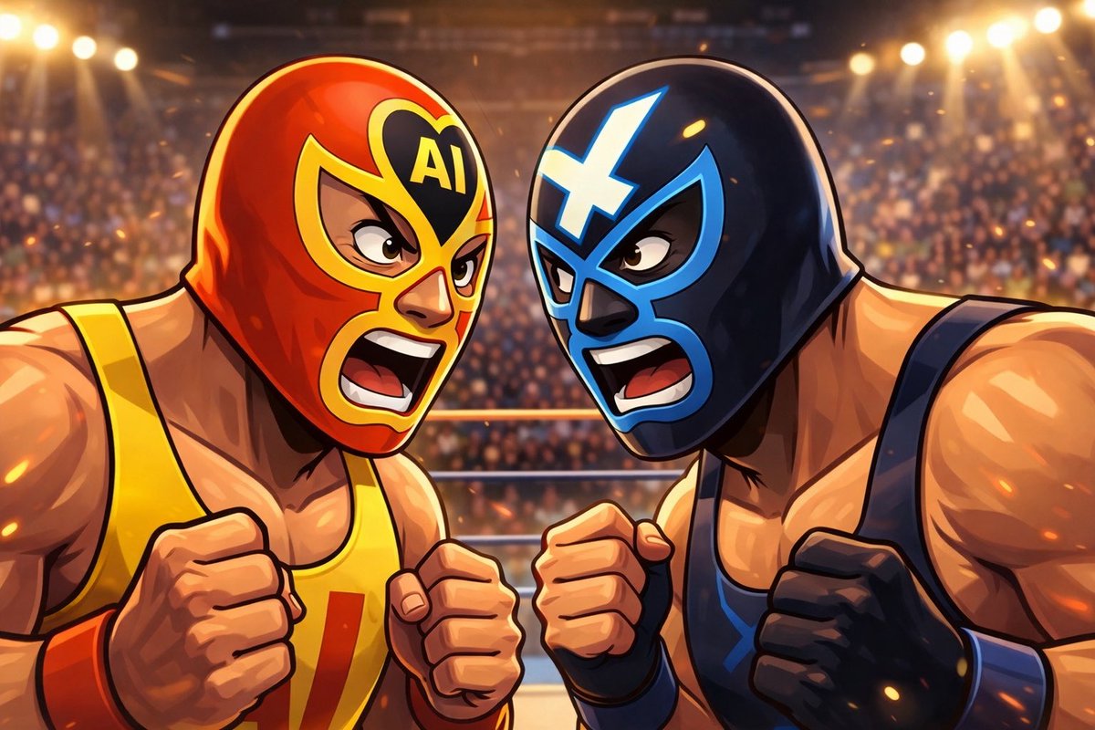 Masked Wrestler Staredown 1