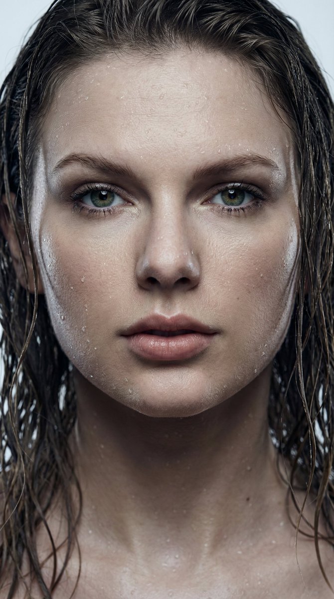 Hyper-Realistic Wet Look Close-Up Portrait 4