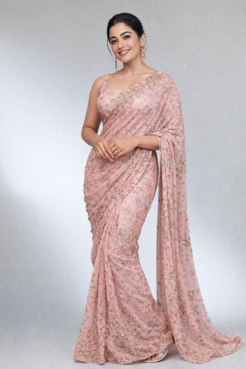 8K Studio Portrait of Rashmika Mandhana in Saree 2