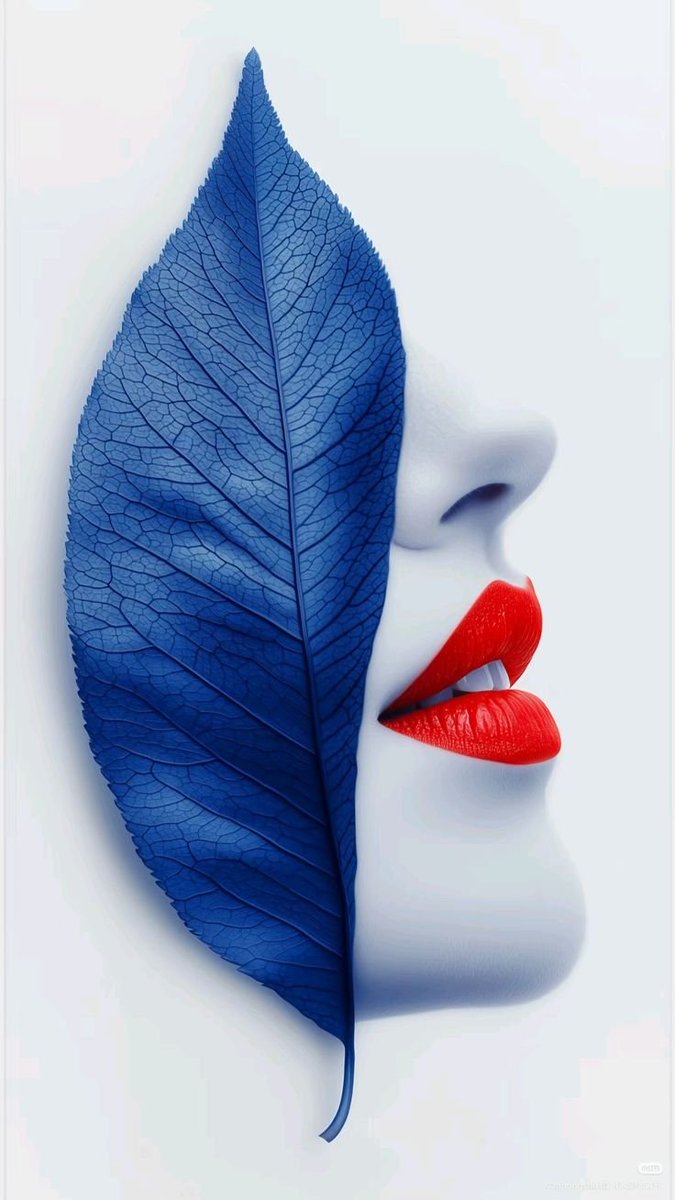 Surreal Minimalist Leaf Portrait 1