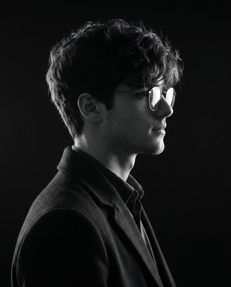 Monochrome Side-Profile Silhouette 1