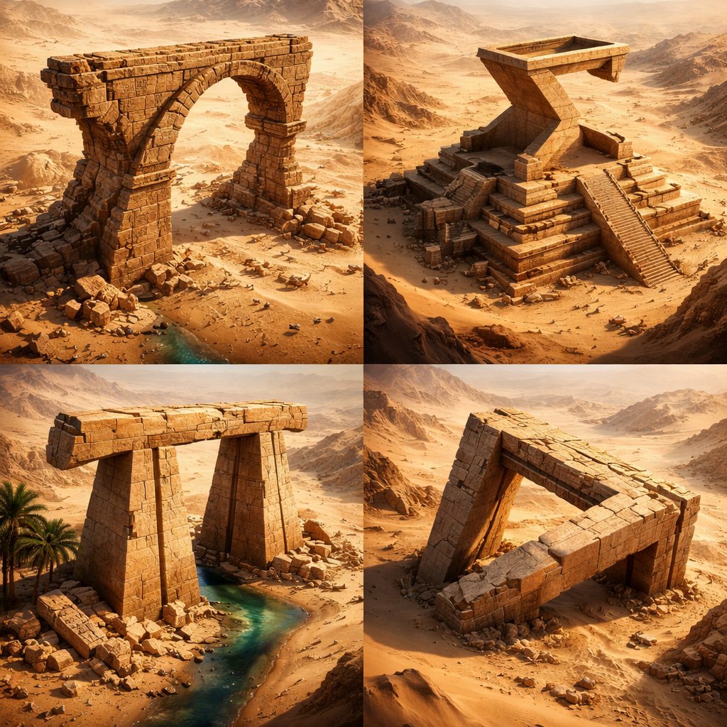 Desert Ruins of Pure Math Grid 1