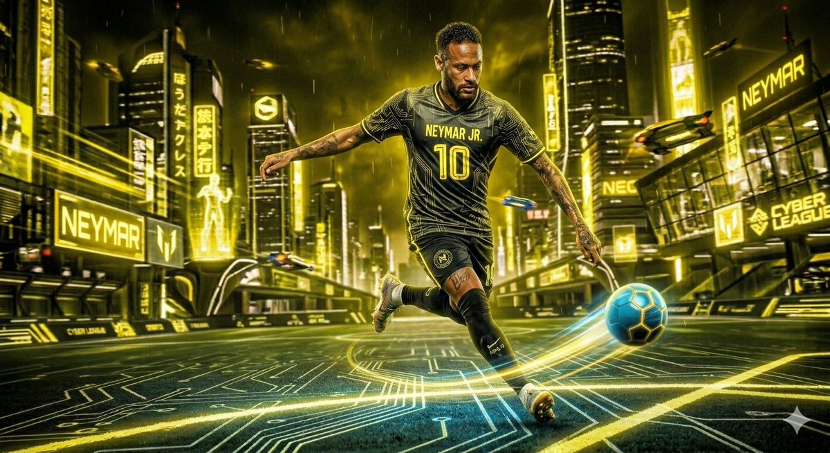 Cyberpunk Futuristic Soccer Scene 3
