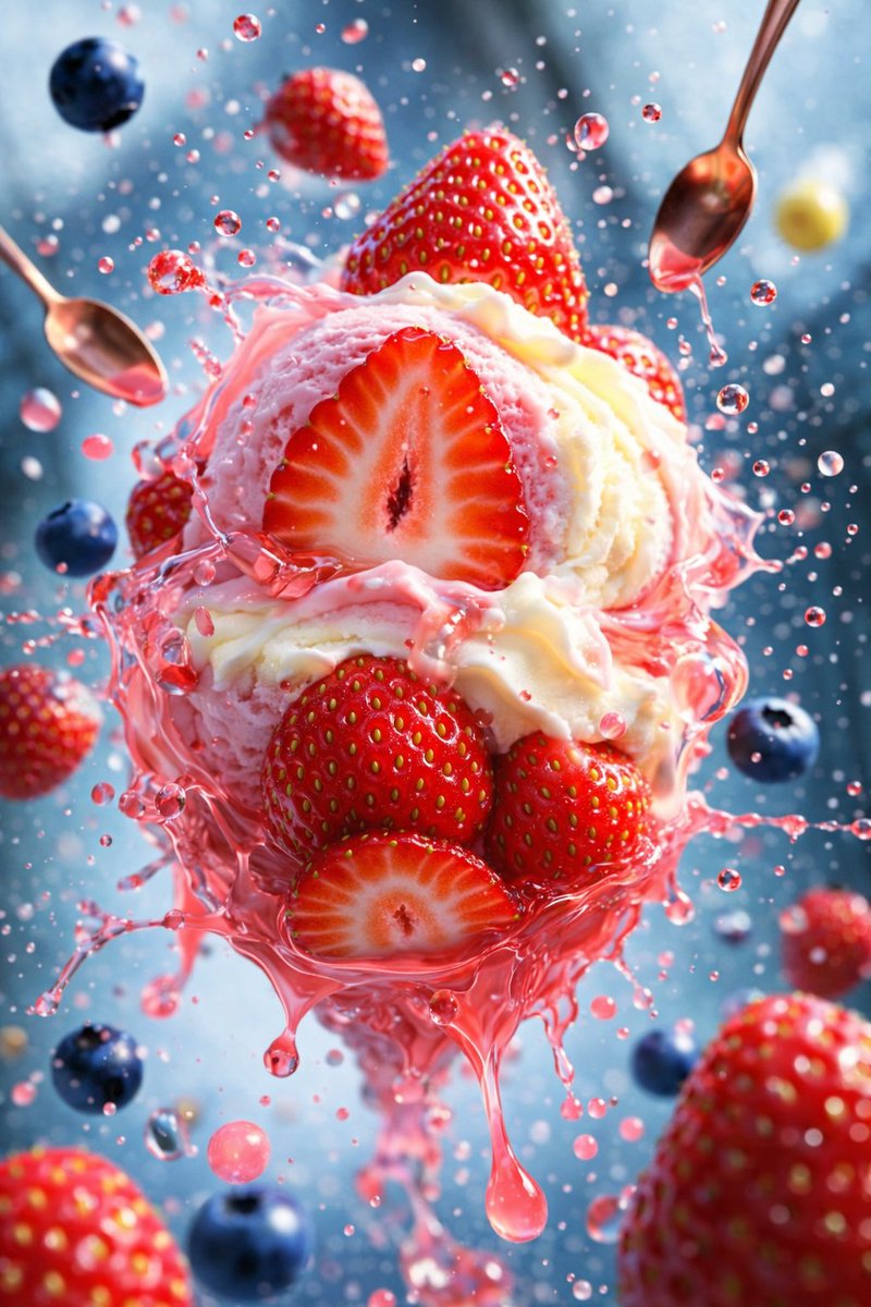 Hyper-Realistic Ice Cream Dessert Photography Prompt 3