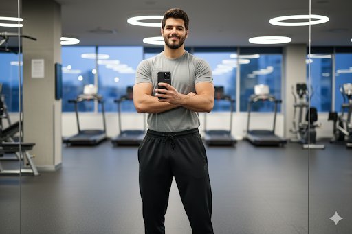 Clean Modern Gym Mirror Selfie 2