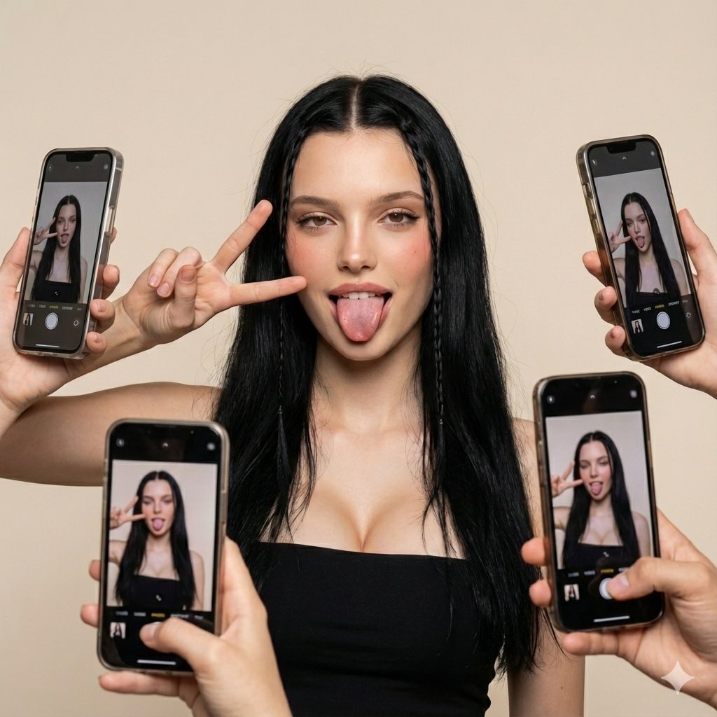 Social Media Influencer Studio Shoot with Mirrored Phones 1