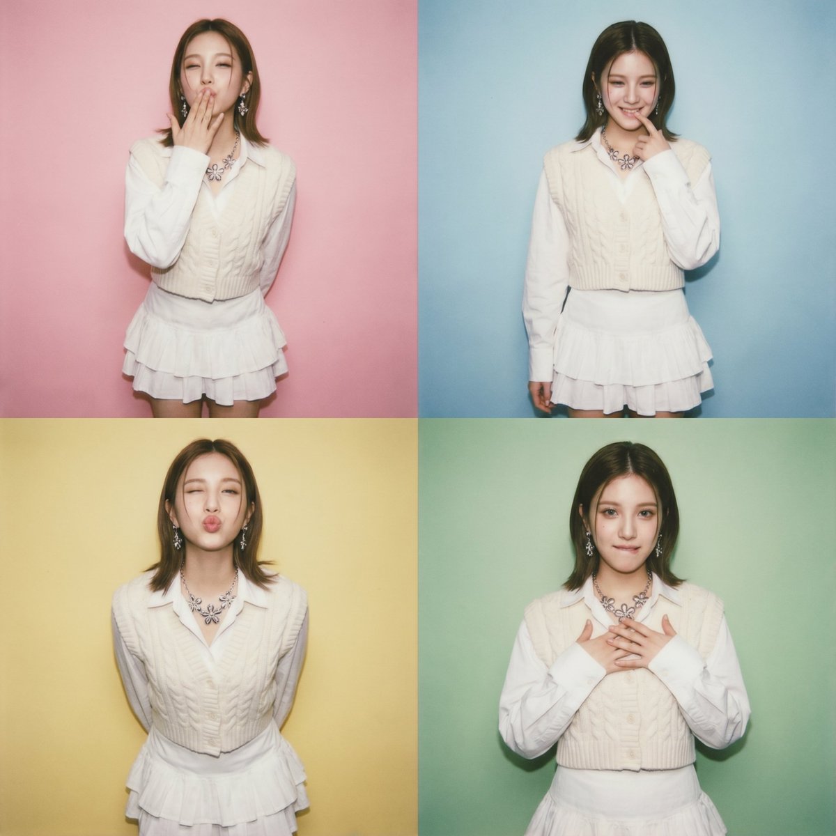 Asian Girl Photo Booth Grid 2