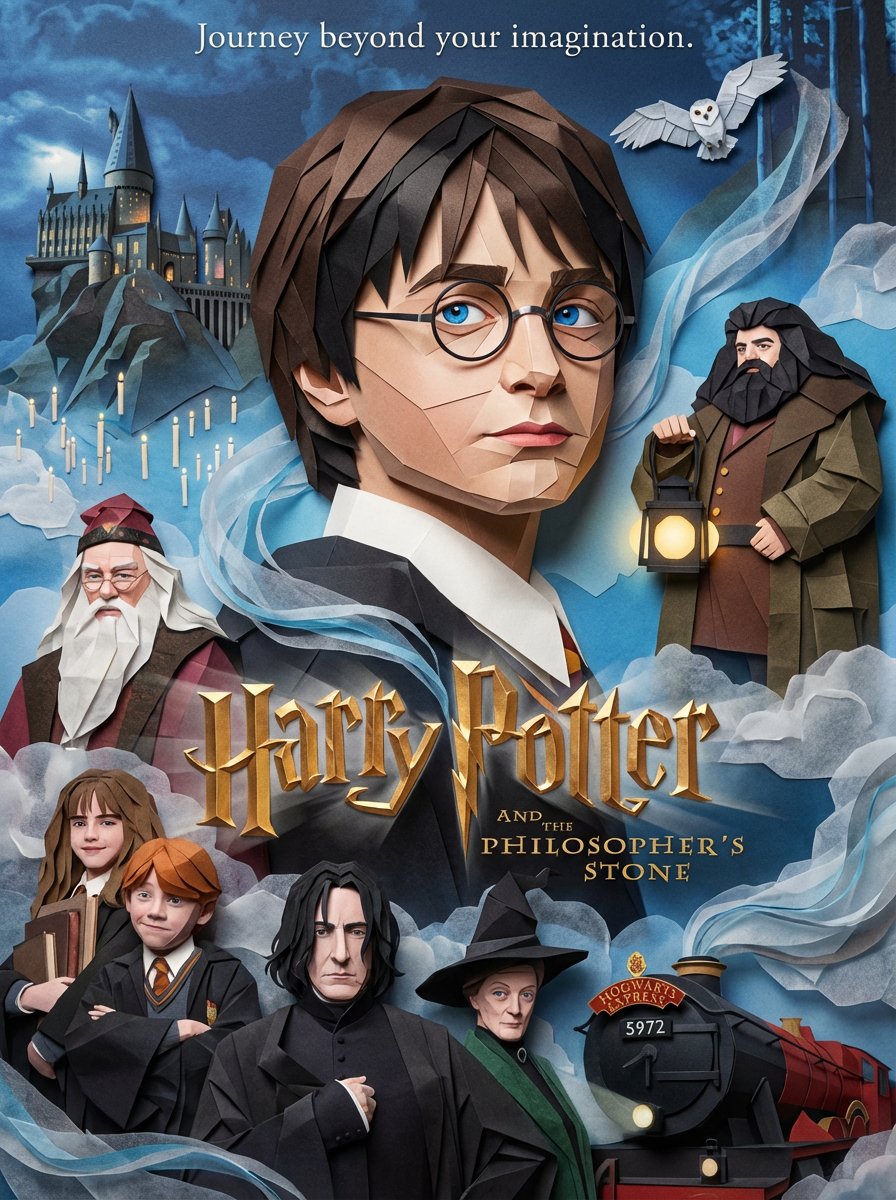 Origami Paper Craft Movie Poster Transformation 2