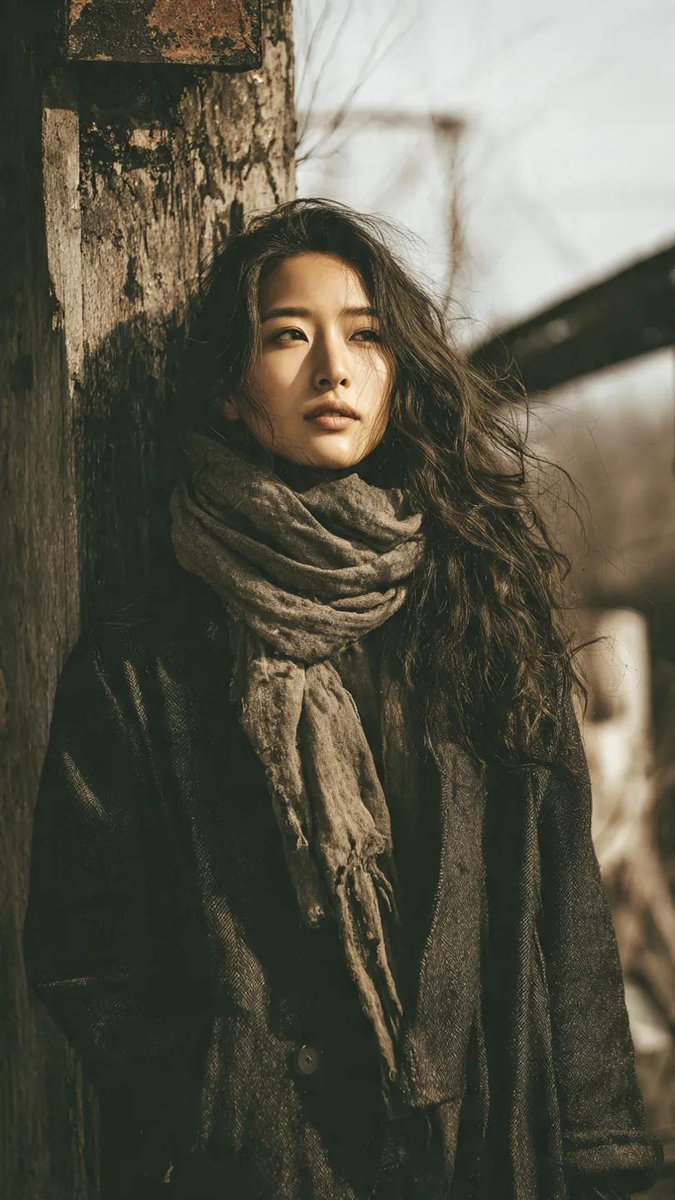 Gritty Grunge Portrait of a Japanese Woman 1