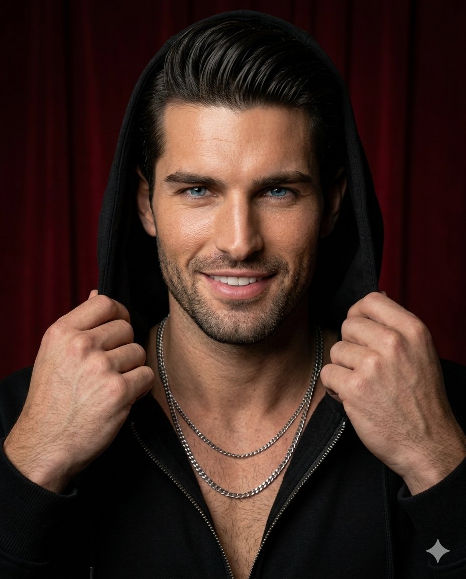 Ultra-Realistic Hooded Male Portrait 1