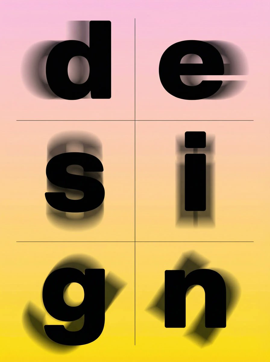 Brutalist Directional Blur Typography Poster Prompt 2