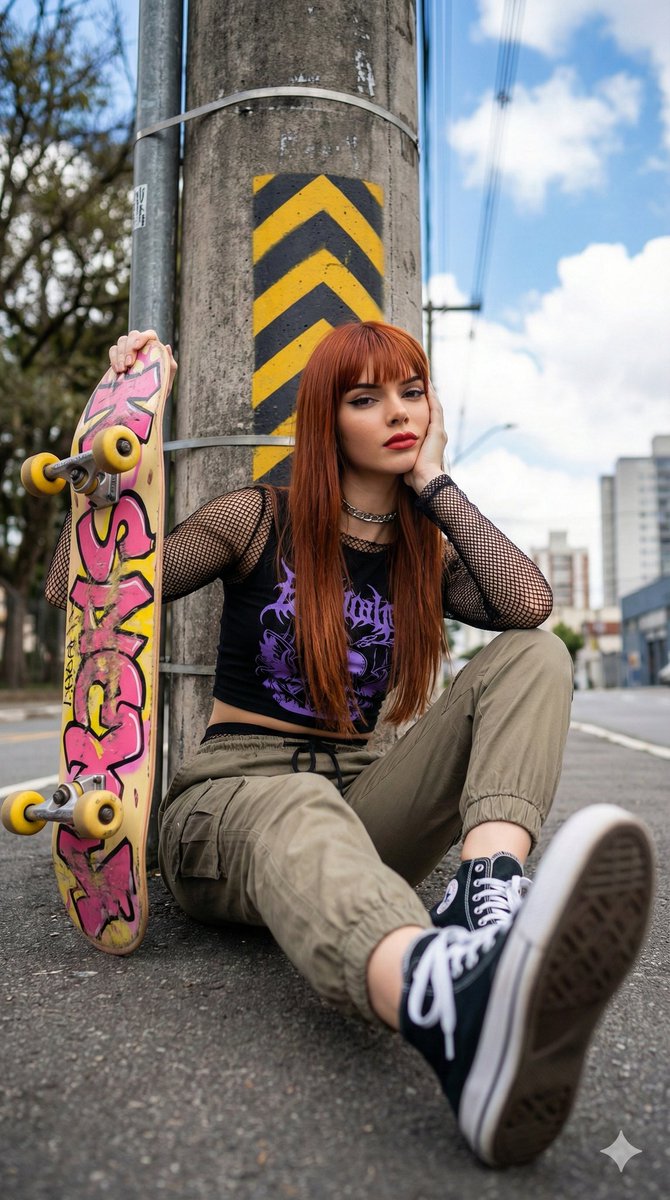 Alternative Skater Aesthetic Portrait Prompt 2