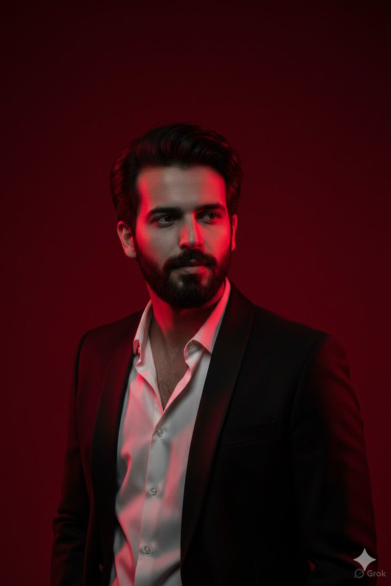 Cinematic Portrait with Dramatic Red Lighting 1
