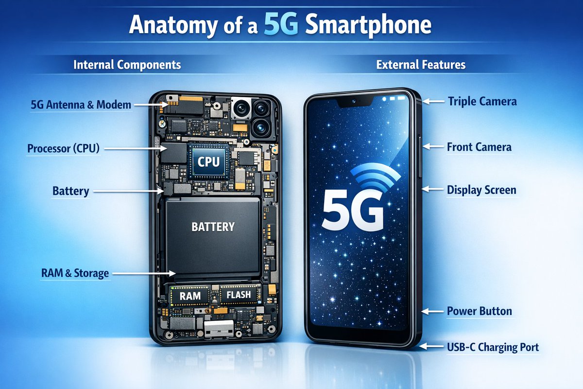 5G 智能手机信息图提示 2