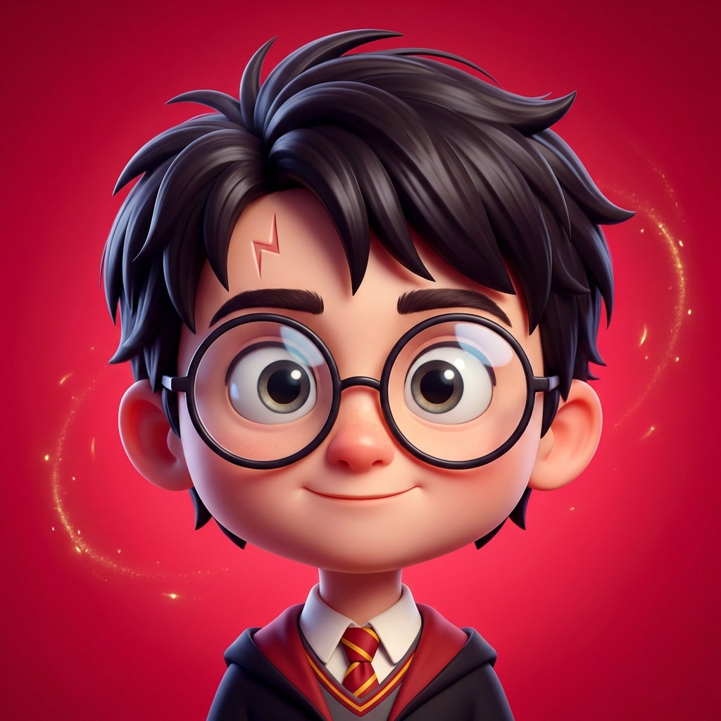 3D CGI Big-Head Cartoon of Harry Potter 4
