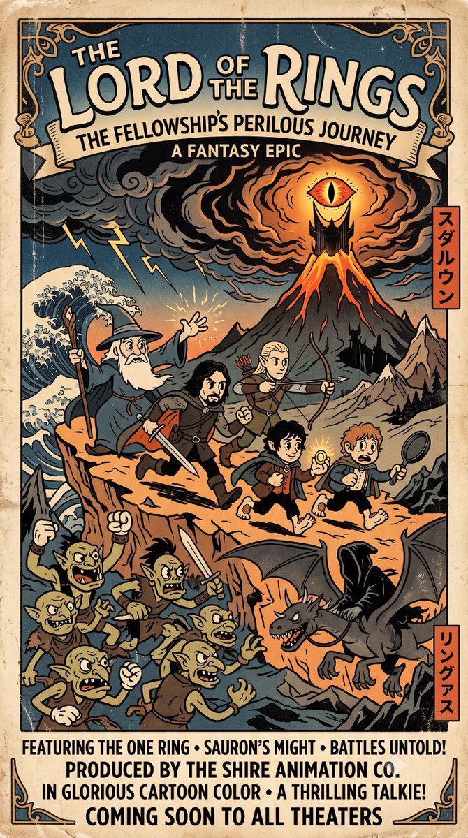Ukiyo-e Style Movie Poster 1