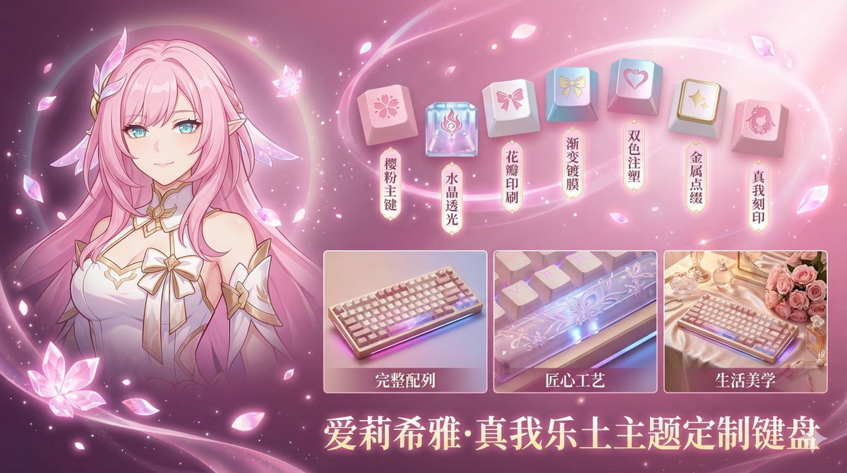 Mechanical Keyboard Themed Art Poster Prompt 3