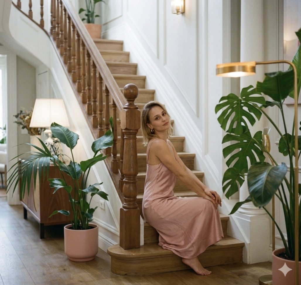 Elegant Interior Staircase Portrait 2