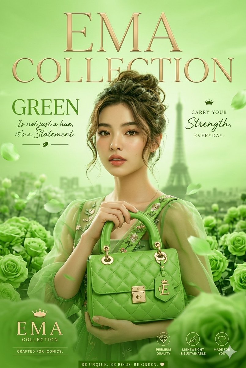 Green Fashion Advertisement Magazine Cover 1