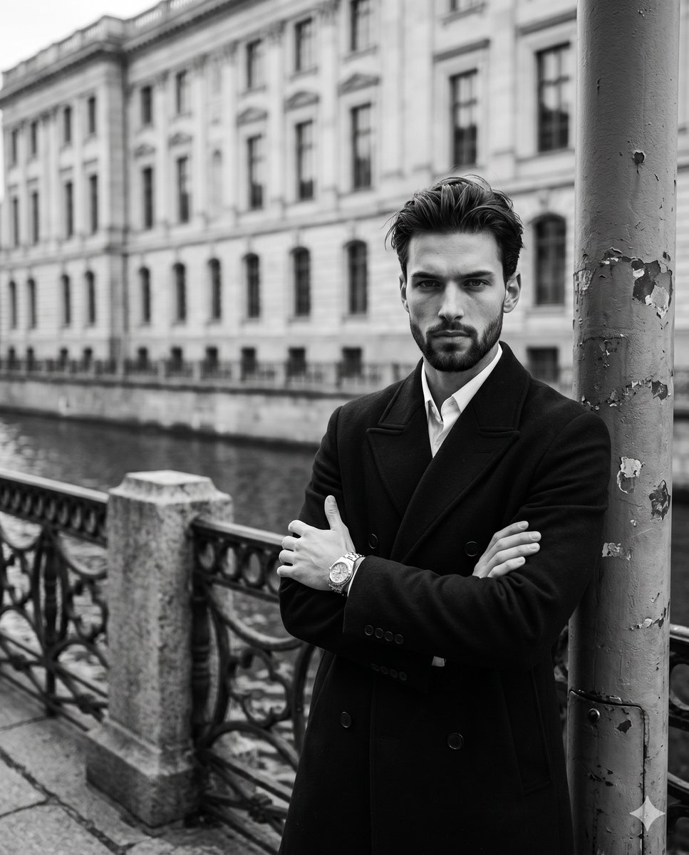 Monochromatic Film Noir Male Portrait 1
