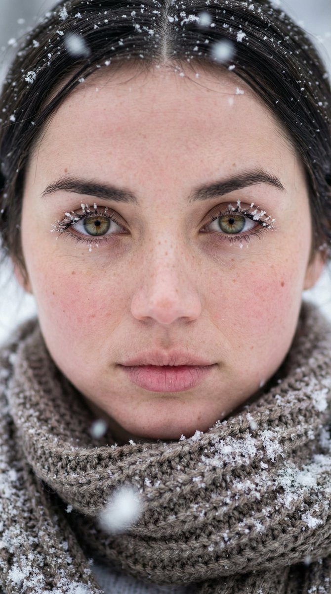 Ultra-Photorealistic Winter Portrait Macro Focus 2