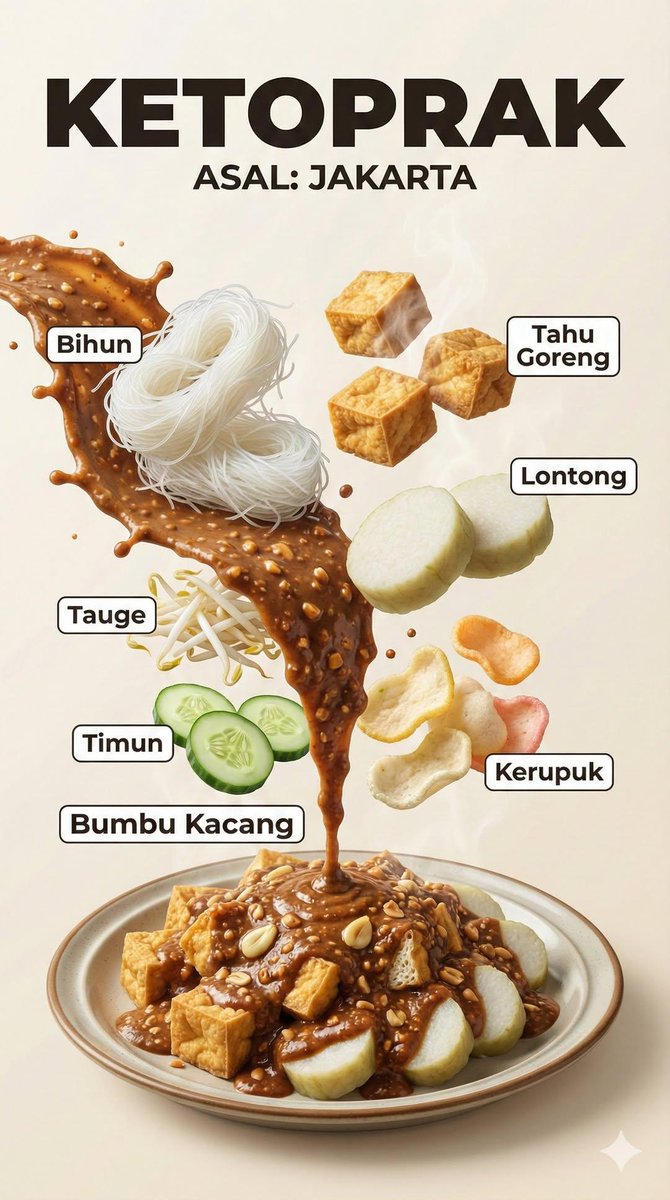 Hyper-Realistic Indonesian Food Infographic Poster 1