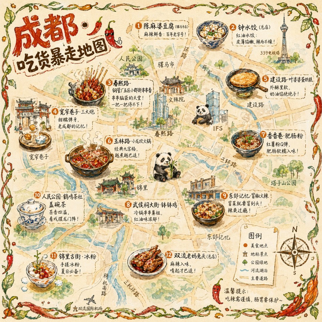 Illustrated City Food Map 1