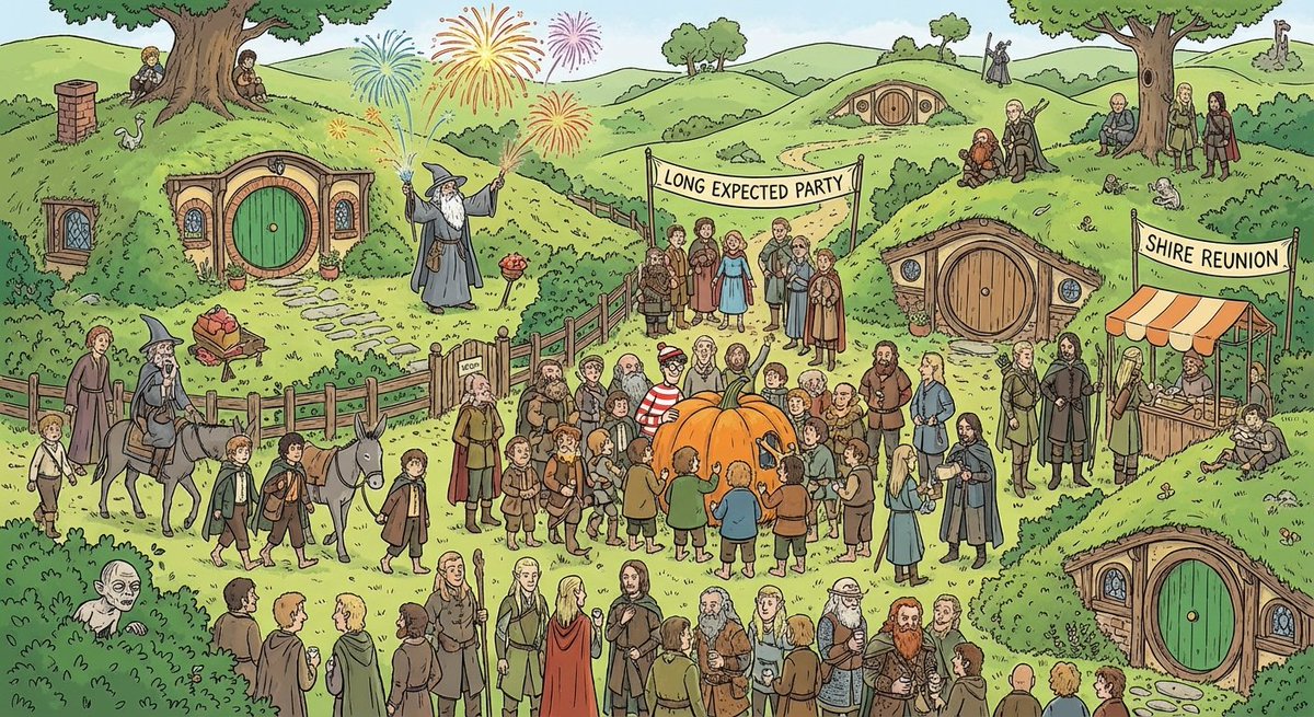 Where’s Waldo-style LOTR in the Shire 1