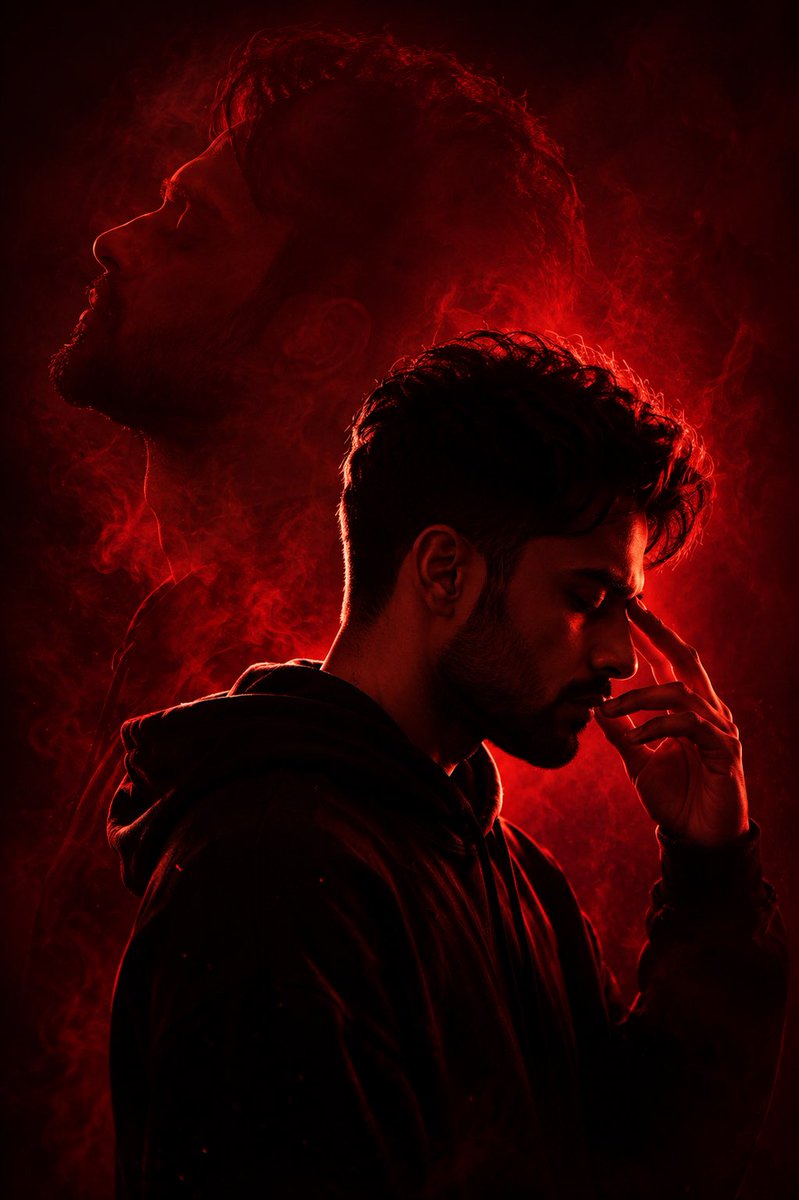 Red Noir Cinematic Identity Portrait 1