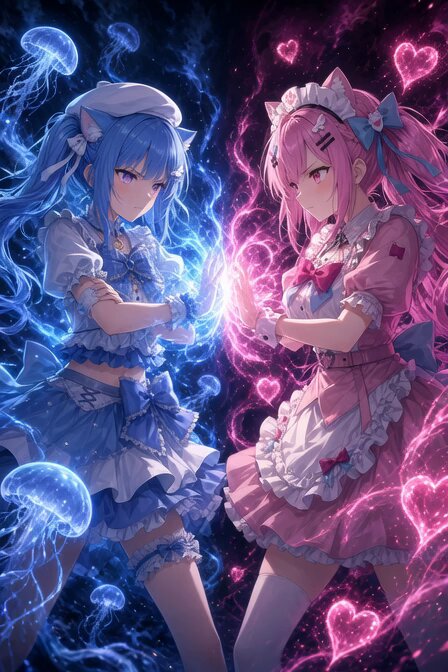 Grok Imagine VTuber 对决海报