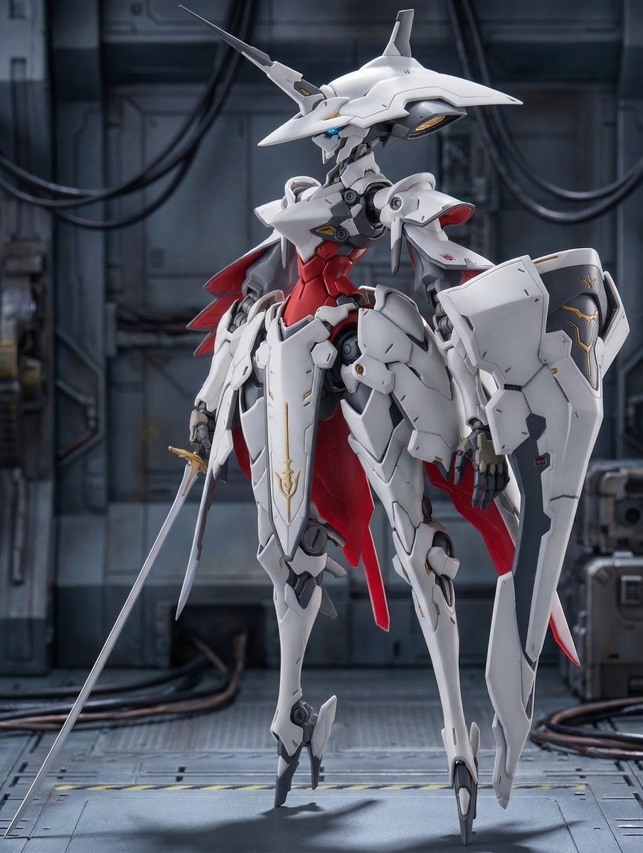 Full Armor Mecha Girl model kit concept prompt 4