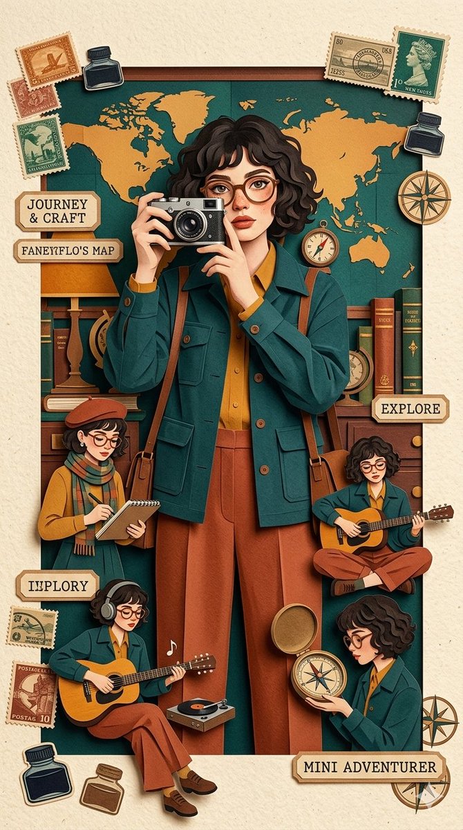 Travel Papercraft Illustration 1