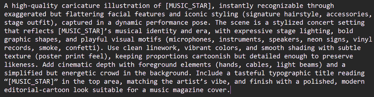 Music Star Poster Generation Template 1
