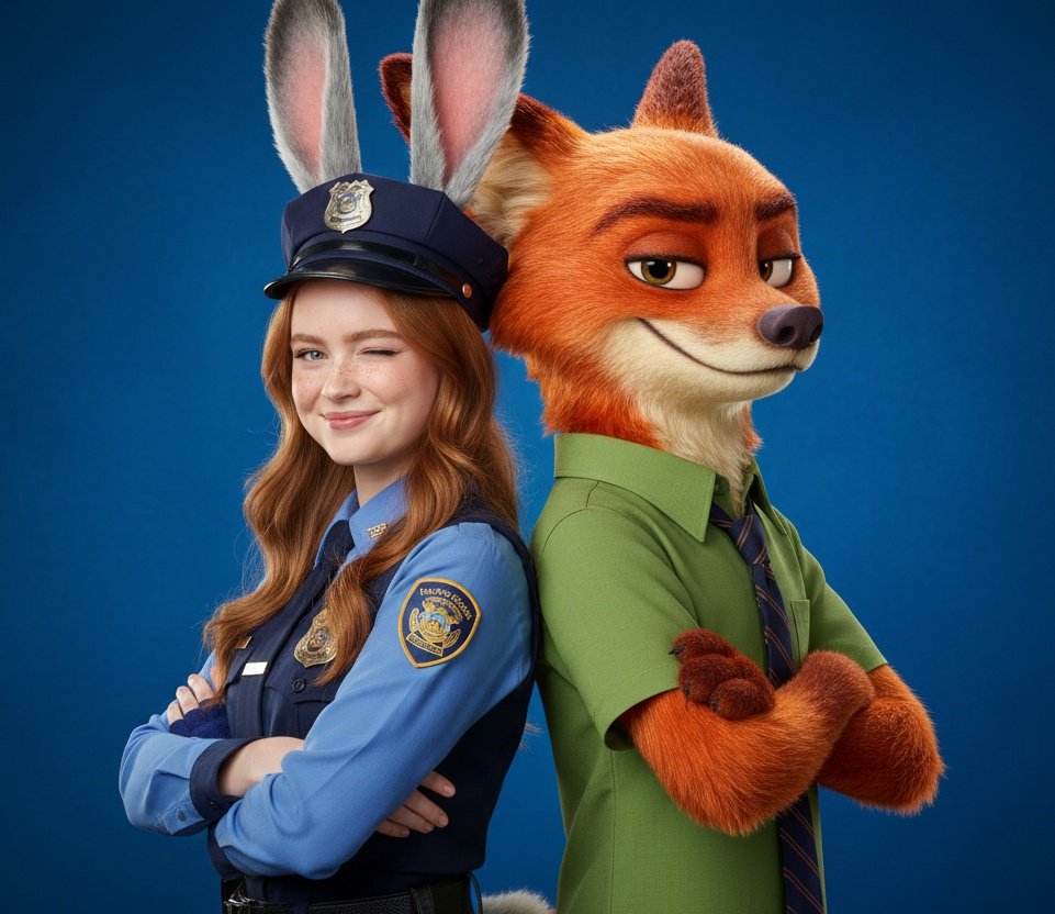 Hyper-Realistic Zootopia Cosplay Portrait with Identity Lock 2