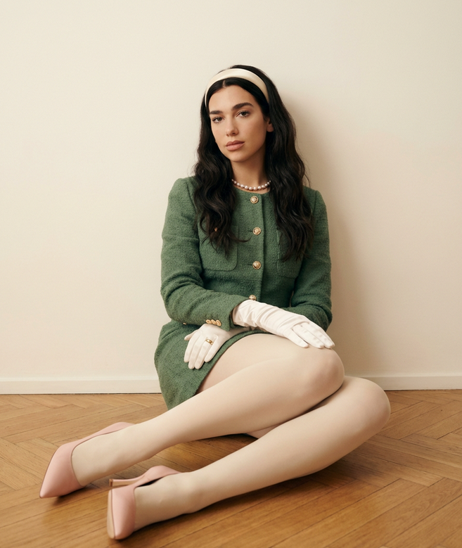 Structured Fashion Portrait with Precise Pose and Outfit Details 3